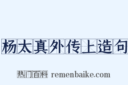 杨太真外传上造句是什么意思的图片